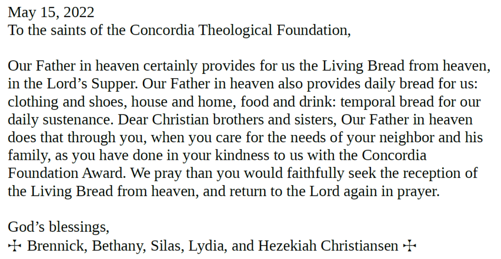 Christiansen note